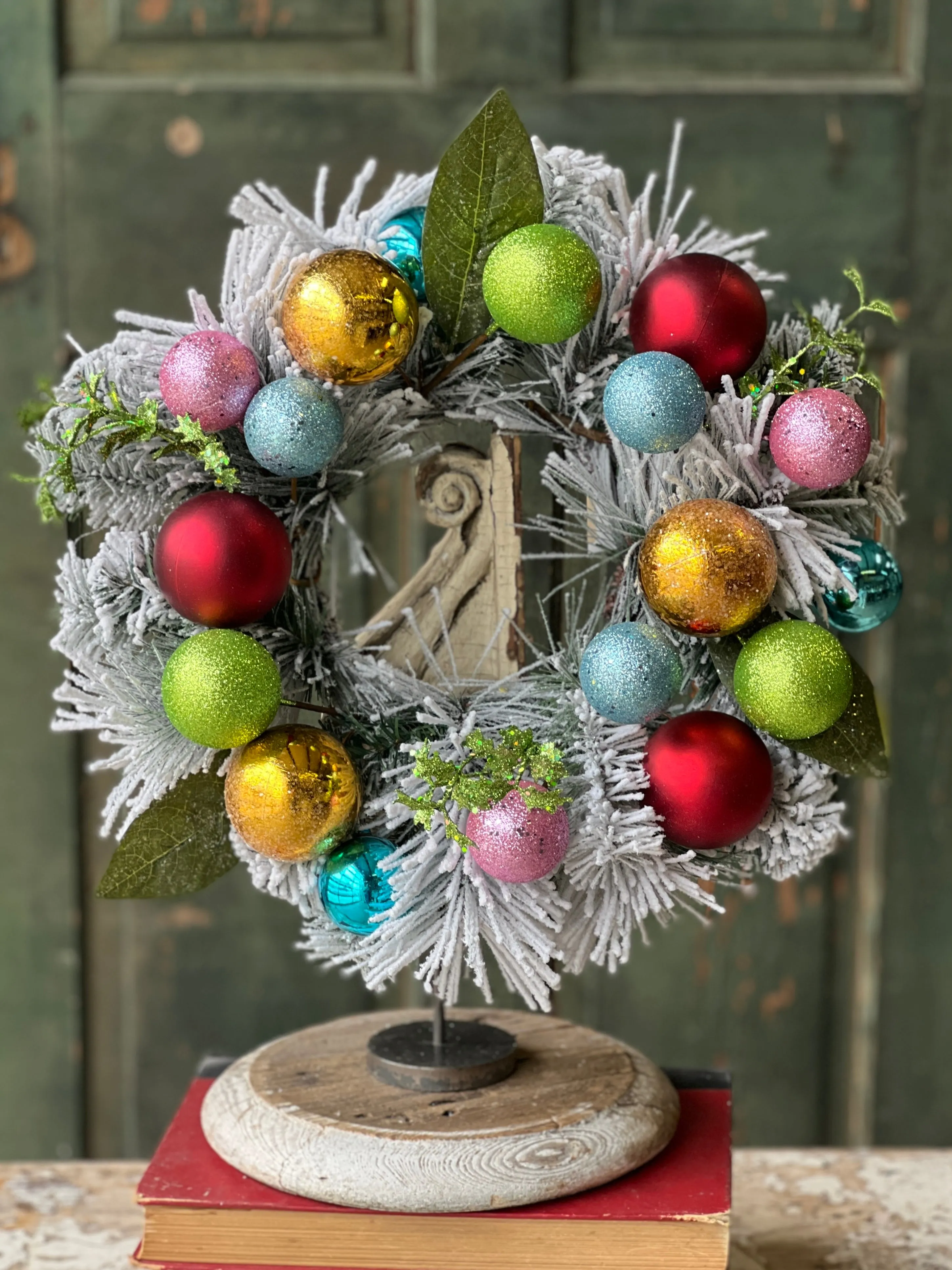 Frosted & Flashy Candle Ring | 17" | CLOSEOUT   CLEAN UP SPECIAL!  From $8.95 - Last 12pcs!