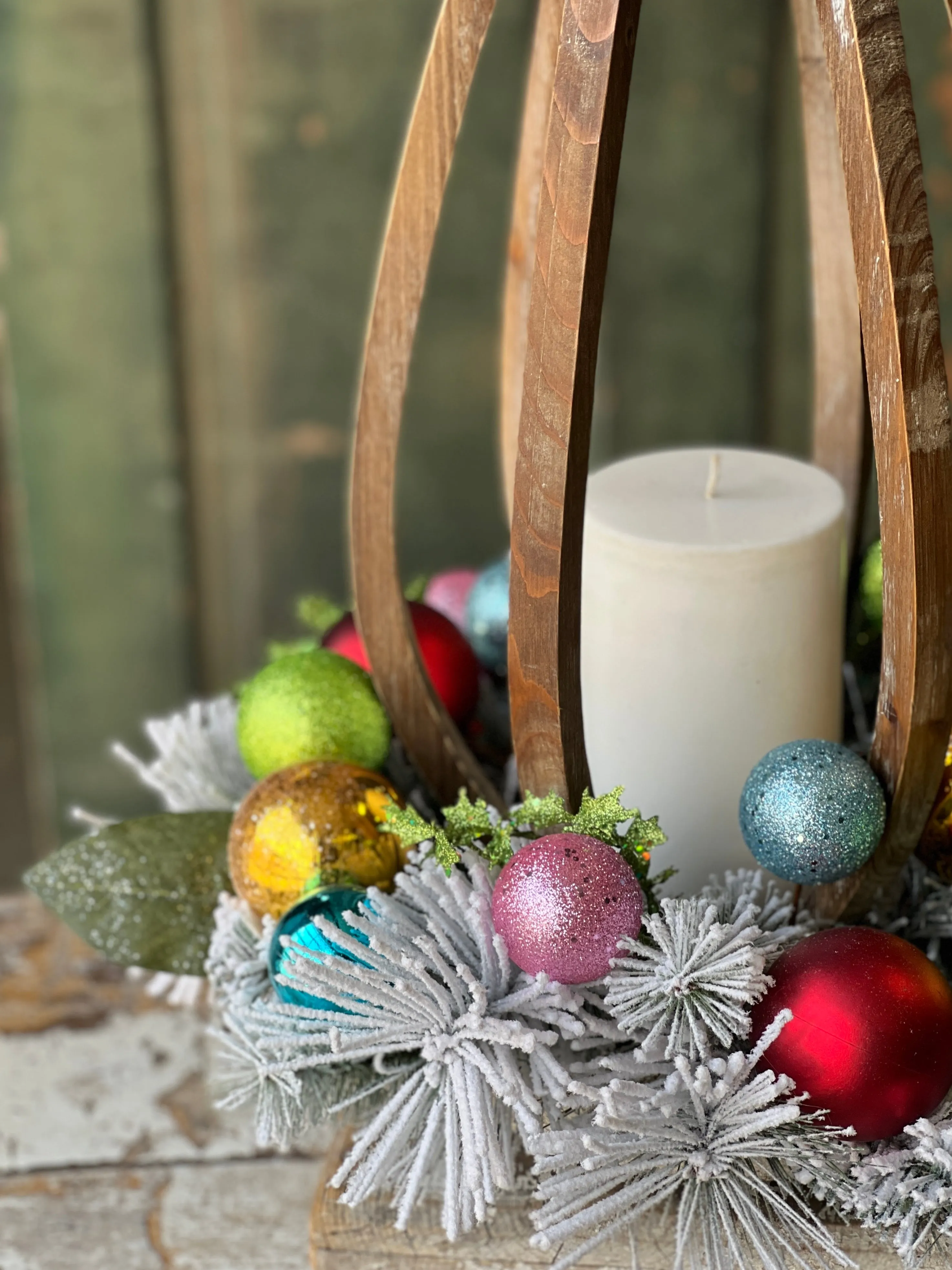 Frosted & Flashy Candle Ring | 17" | CLOSEOUT   CLEAN UP SPECIAL!  From $8.95 - Last 12pcs!