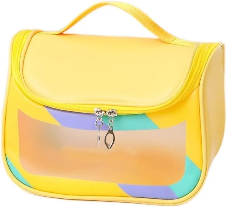 Frosted Transparent Cosmetic Bag PVC Women Makeup Bag Organizer PU Travel Makeup Wash Bag Beauty Case Toiletry Kit (Color : E, Size : 1) (C 1)