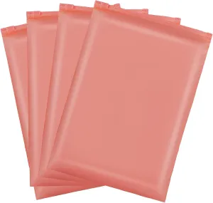 Frosted Zipper Bags for Clothes, 10x13 inch, Pack of 100, Pink T Shirt Bags for Packaging, Shipping, Mailing, Selling, Travel, Waterproof for Clothes Swimsuit, Bathing Suit, Pants, File