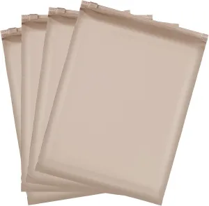 Frosted Zipper Bags for Clothes, 12x16 inch, Pack of 100, Apricot Plastic Bags for Clothes, Swimsuit, Dress, Sweater, Waterproof for T Shirt Packaging, Shipping, Mailing, Selling, Travel