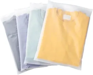 Frosted Zipper Clothing Bags Clear Plastic Zip-lock Garment Bags (100 Pcs) | Travel Storage Bags for Clothes, Shoes, Sewing Kits | Packing Pouch Organizer for Makeup, and Accessories