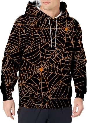funny halloween sweatshirts for men Print Sweatshirt Long Sleeved Hooded Collar Sweatshirt Pullover Hoodies cat