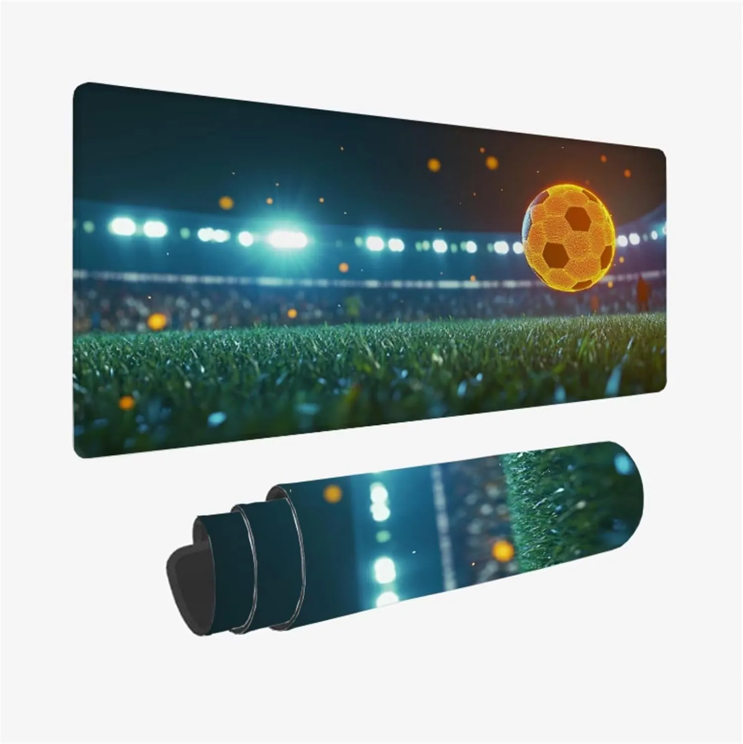 Gaming Mouse Pad 900x500x3mm Large Desk Mat Football Mouse Pad Grassland Mousepad with Stitched Edges and Non-Slip Rubber Base Gaming Accessories for Improve Accuracy Speed, 35.4x19.6inch,Model725