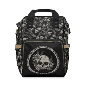Gothic Floral Poison Oleander Multifunctional Diaper Backpack