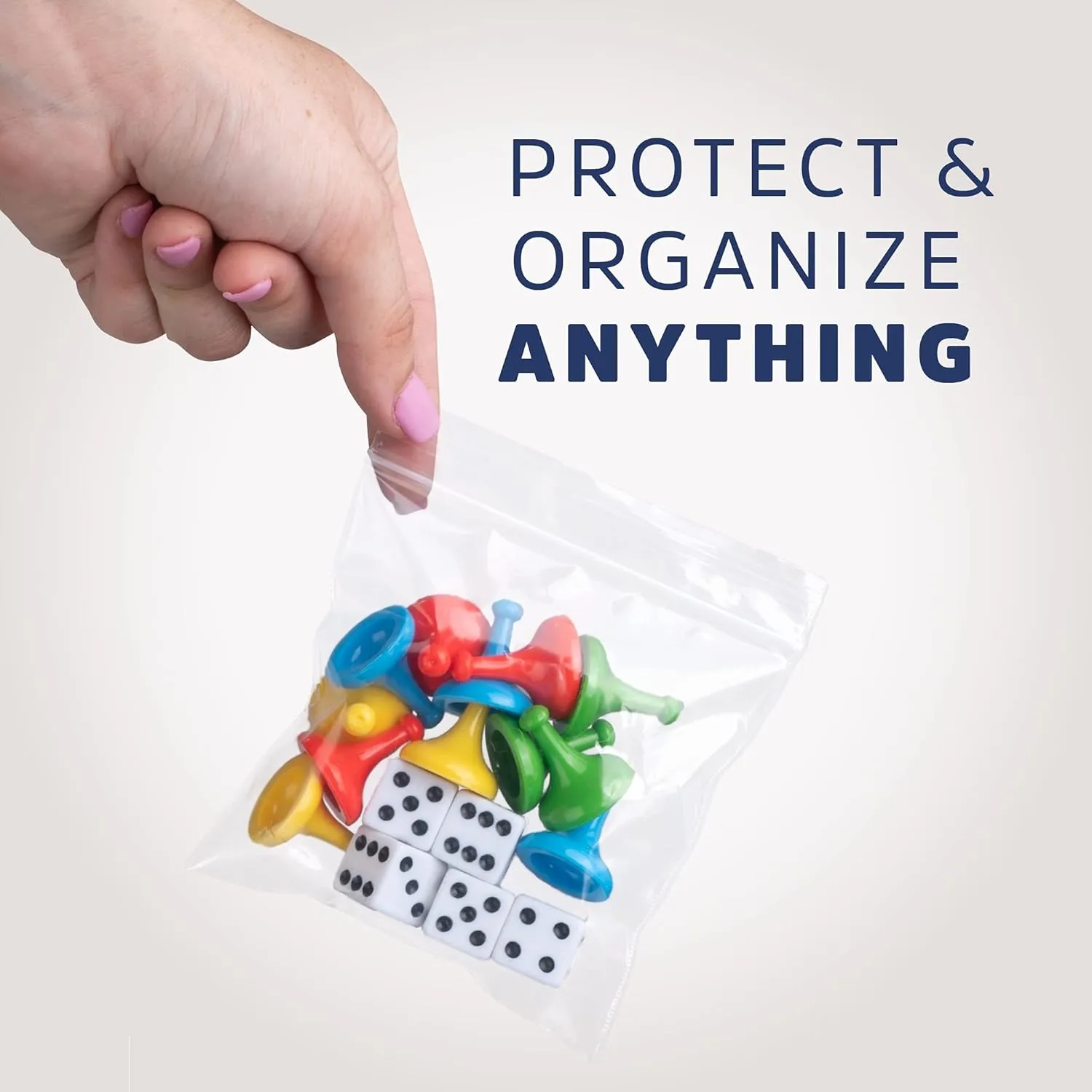 GPI - 16,000 Count - 3" x 3" CLEAR PLASTIC RECLOSABLE ZIP BAGS - Bulk 2 mil Thick Strong & Durable Poly Bagies with Resealable Zip Top Lock for Travel, Storage, Packaging & Shipping.