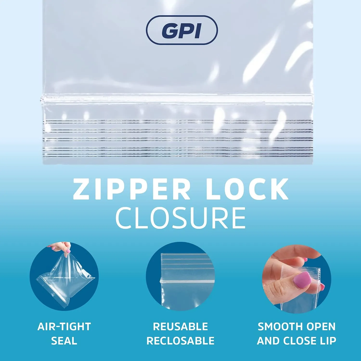 GPI - 16,000 Count - 3" X 6" Clear Plastic Reclosable Zip Bags - Bulk 2 Mil Thick Strong & Durable Poly Baggies with Resealable Zip Top Lock for Travel, Storage, Packaging & Shipping.