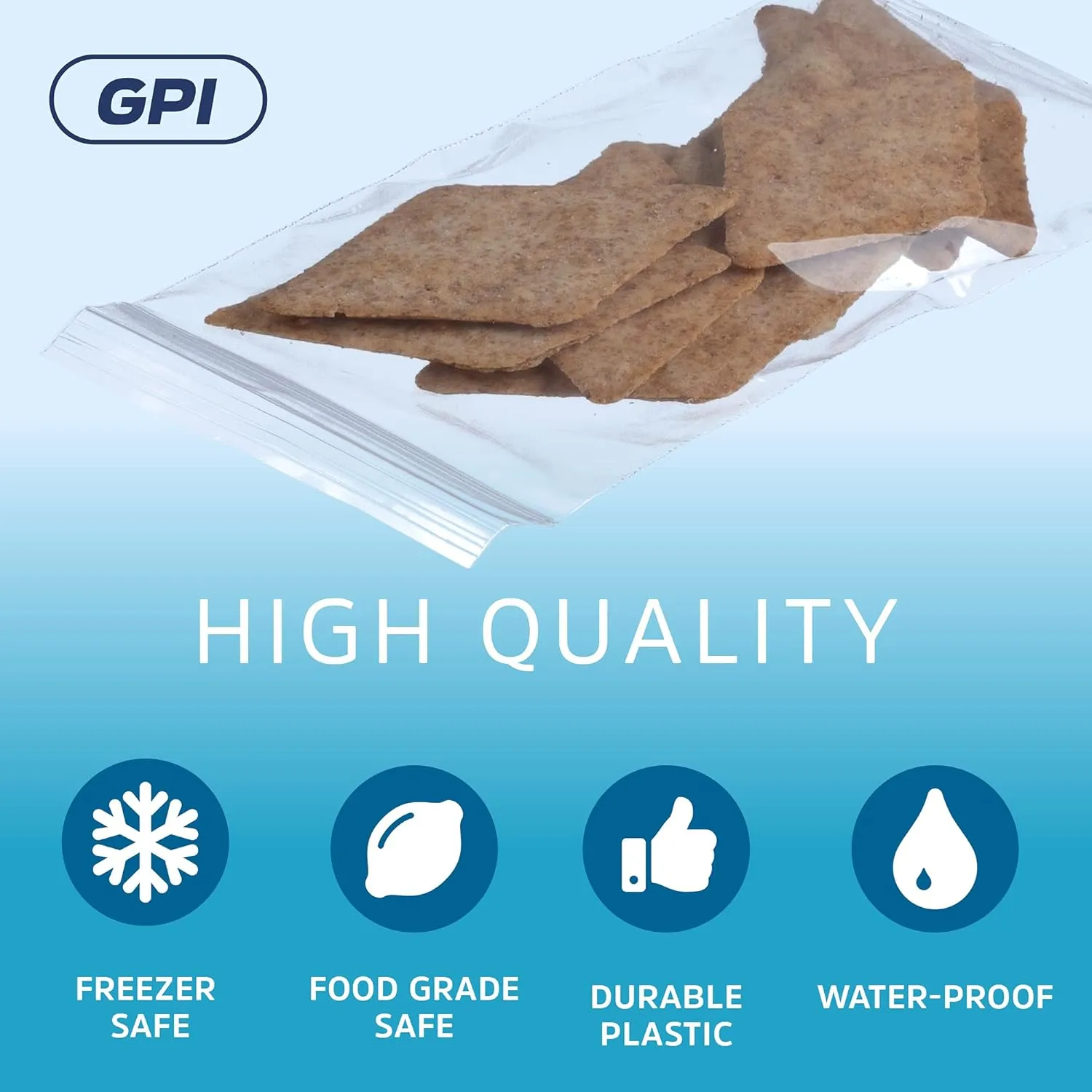 GPI - 16,000 Count - 3" X 6" Clear Plastic Reclosable Zip Bags - Bulk 2 Mil Thick Strong & Durable Poly Baggies with Resealable Zip Top Lock for Travel, Storage, Packaging & Shipping.