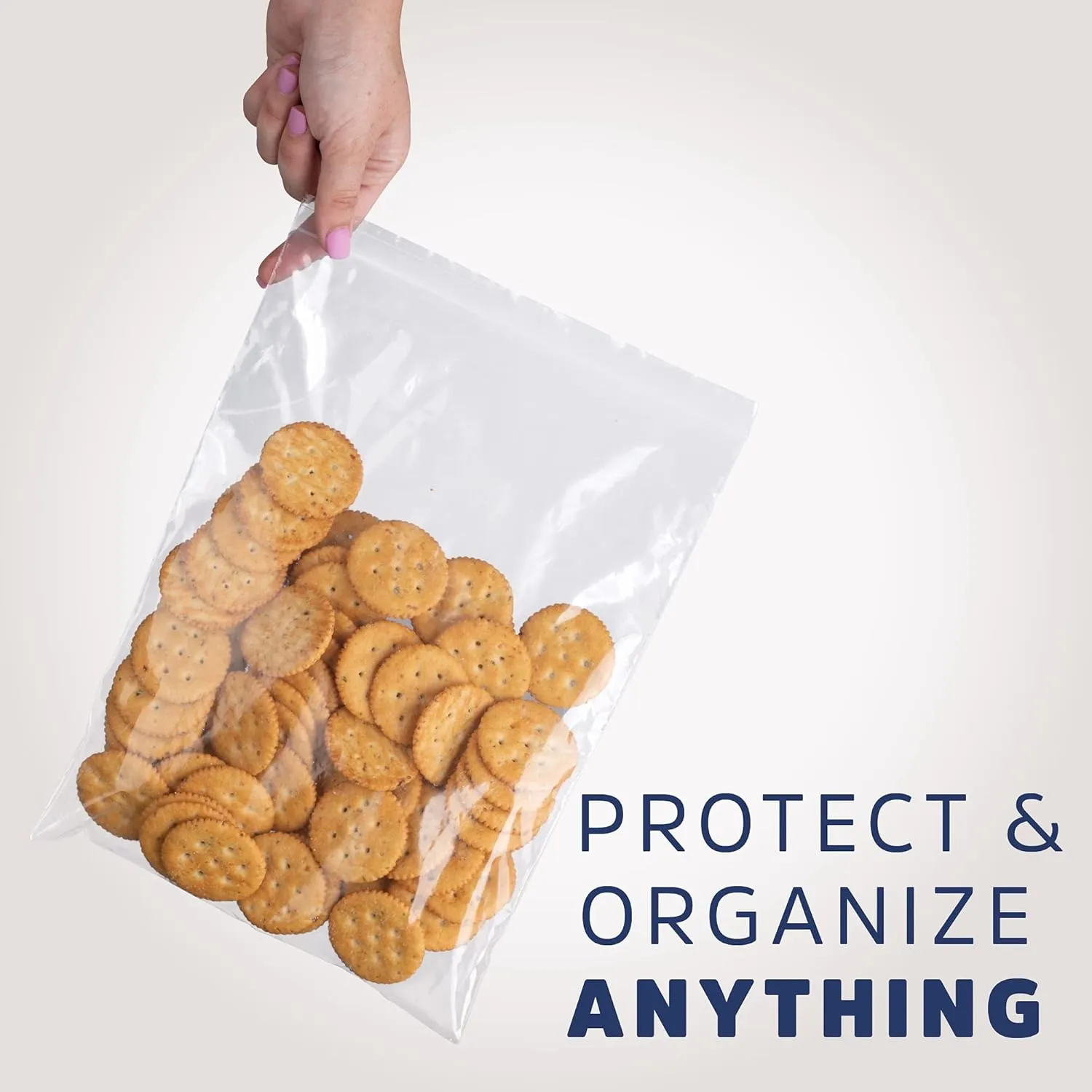GPI - 9" X 12" - 200 Count, 2 Mil Thick, Clear Reclosable Zip Plastic Poly Bags with Resealable Lock Seal Zipper for A4 Letter Size Paper, Apparel, Clothing, Food & Office Supplies.