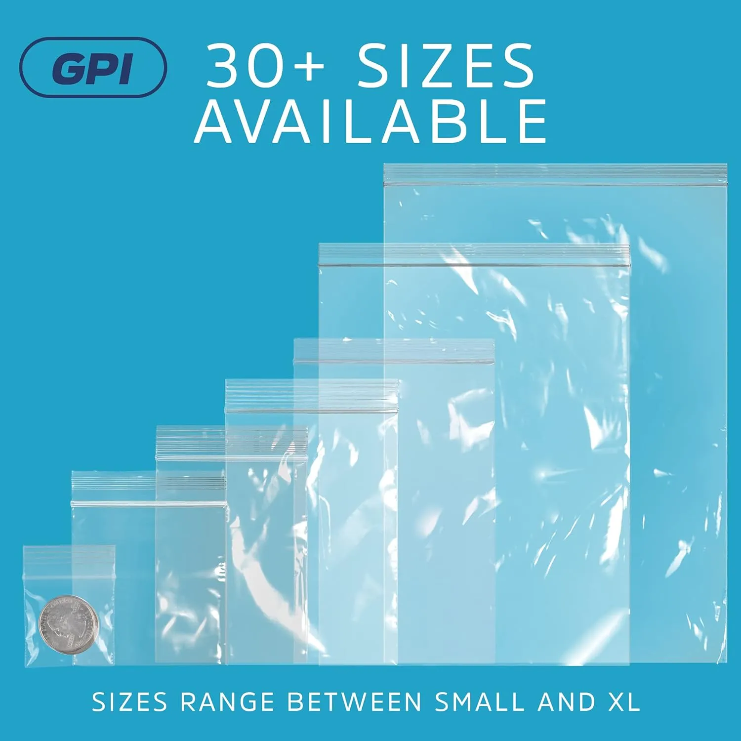GPI - 9" X 12" - 200 Count, 2 Mil Thick, Clear Reclosable Zip Plastic Poly Bags with Resealable Lock Seal Zipper for A4 Letter Size Paper, Apparel, Clothing, Food & Office Supplies.
