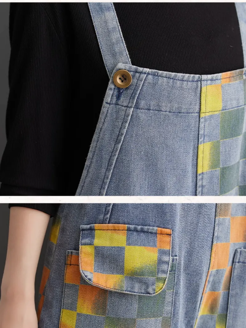 Gradient Contrast Overalls Dungarees