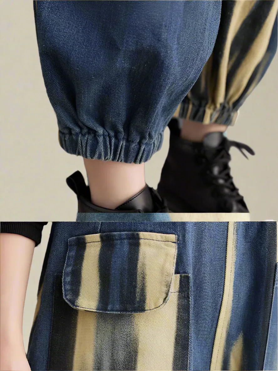 Gradient Contrast Overalls Dungarees
