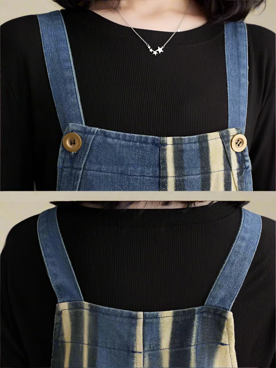 Gradient Contrast Overalls Dungarees