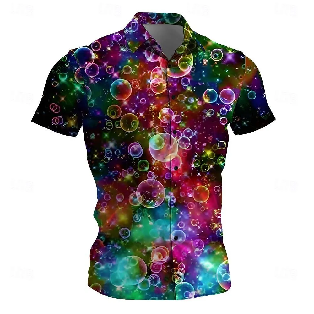 Gradient Geometric Pattern Shirt