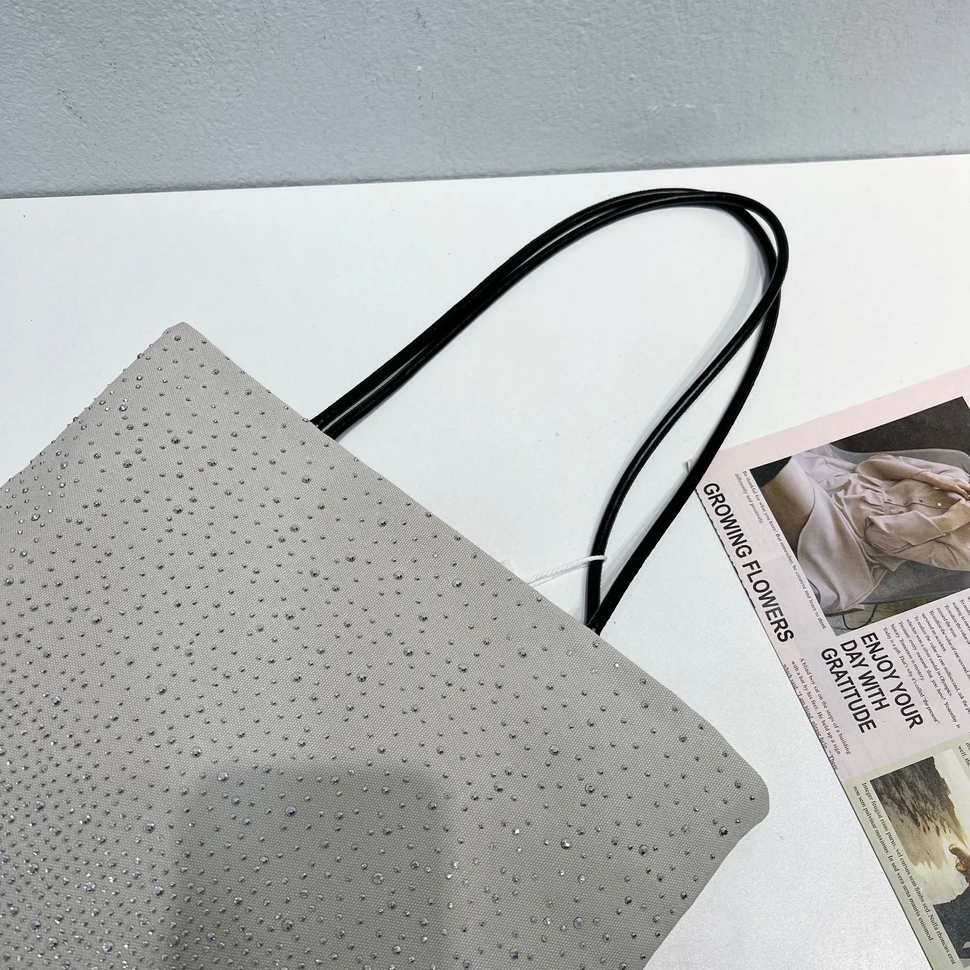 Gradient Rhinestones Tote Bag by Karen