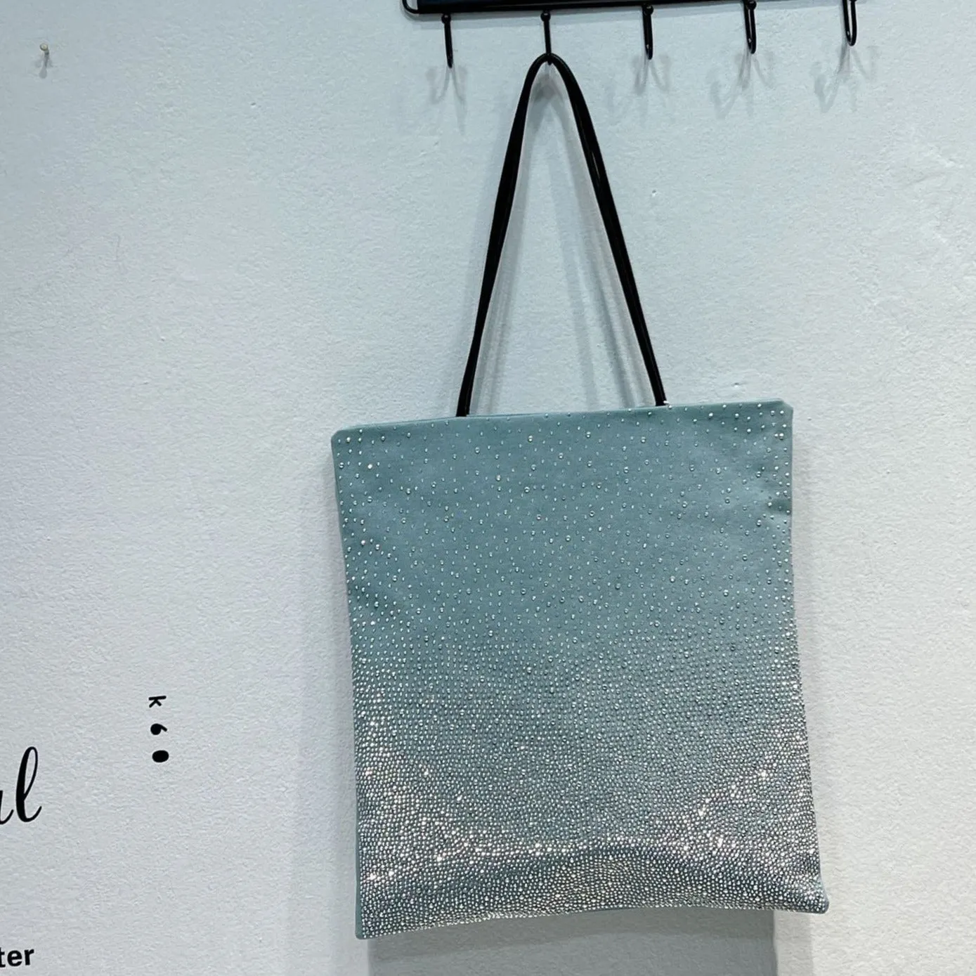 Gradient Rhinestones Tote Bag by Karen