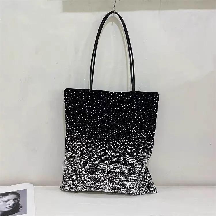 Gradient Rhinestones Tote Bag by Karen
