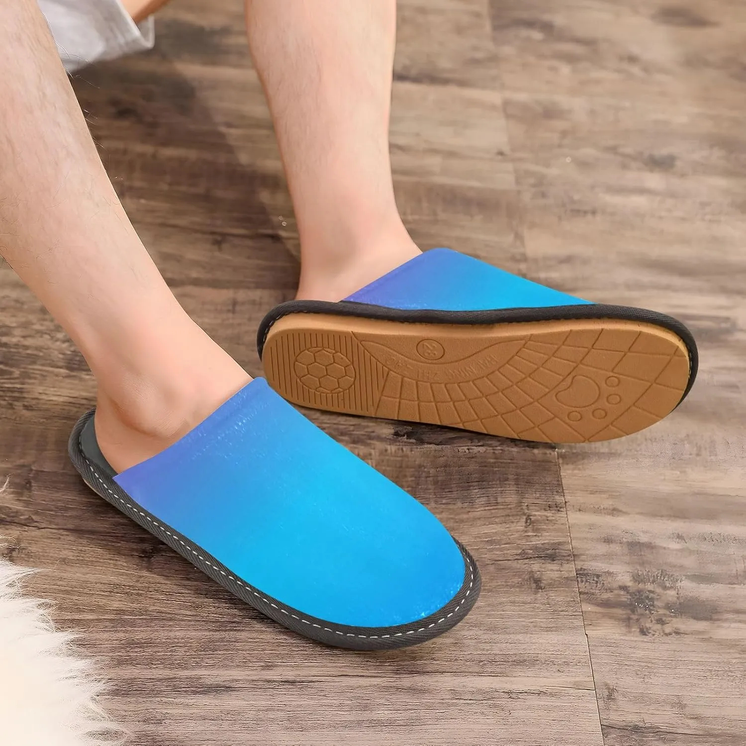 Gradient Travel Slippers Womens Houseshoes Womens Winter Slippers Home Slippers for Men
