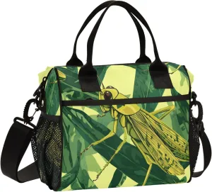 Grasshopper Cute Lunch Bag Cooler Lunch Box Portable Meal Prep Food Container for Office School Travel Picnic Work