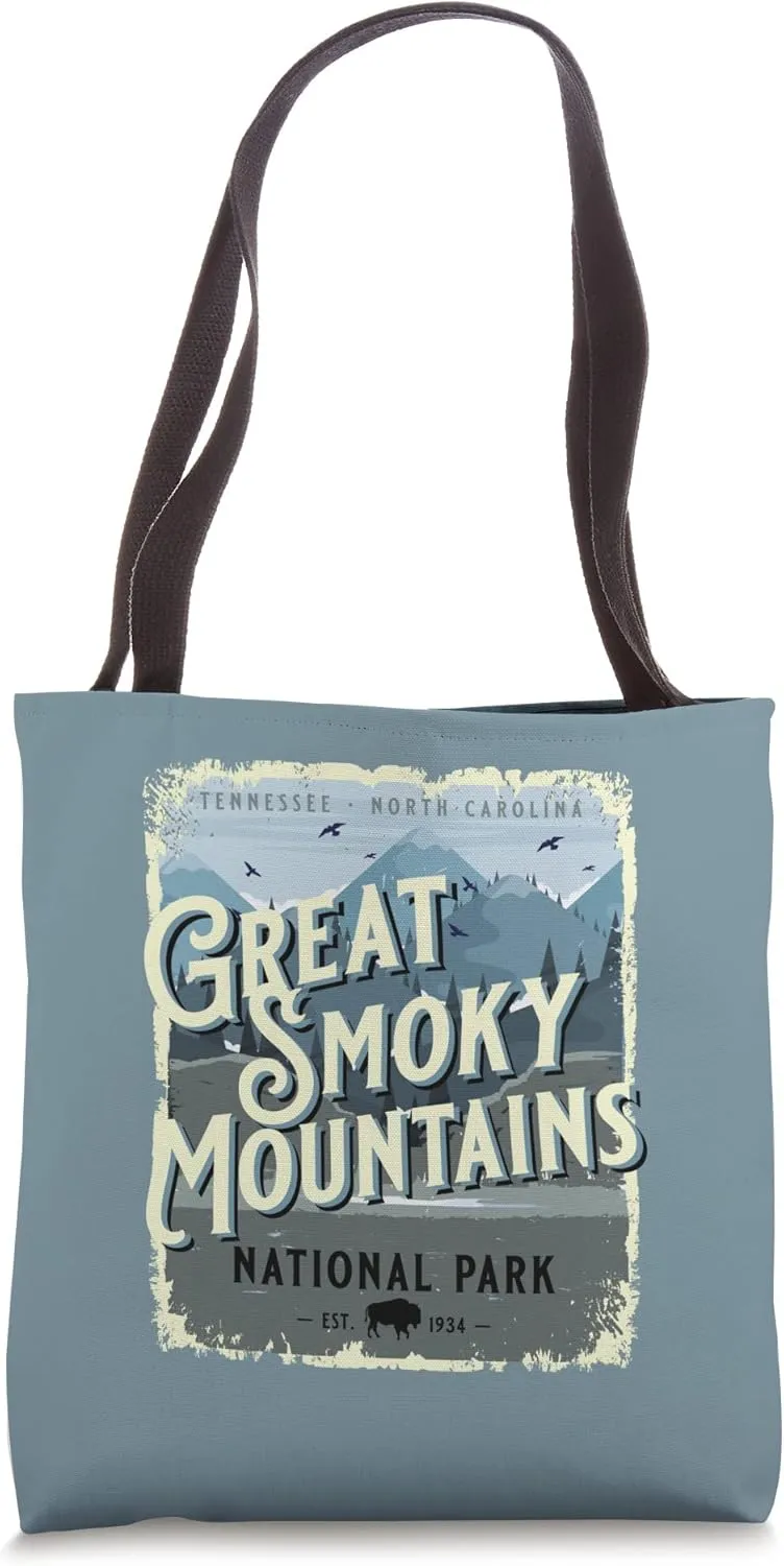 Great Smoky Mountains National Park Vintage Travel Souvenir Tote Bag
