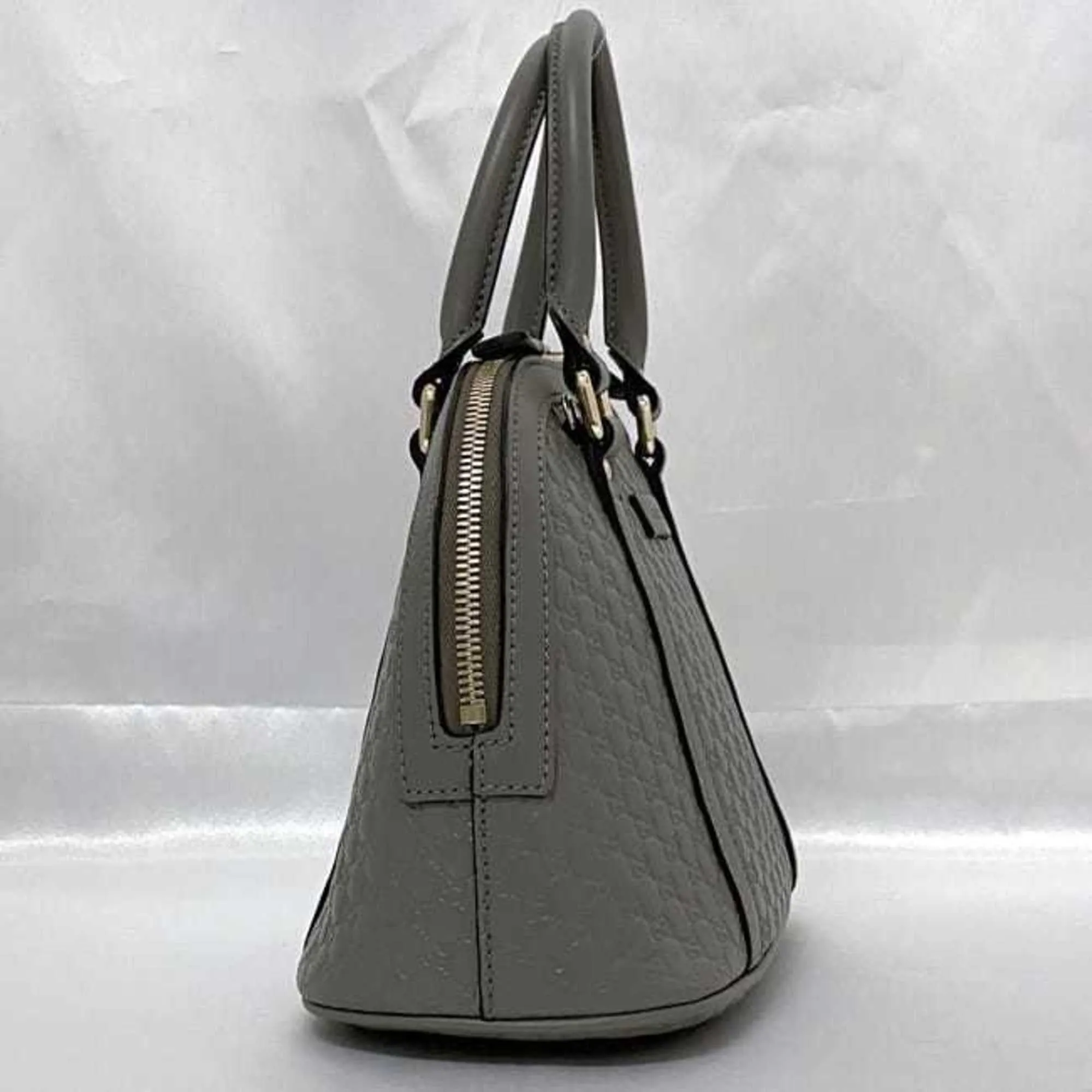 Gucci 2way bag f-21470 gray microsima 449654 handbag shoulder leather GUCCI GG smoky color ladies compact