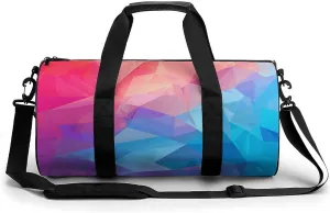 Gym Bag for Men Women Gradient Square Duffel Bag Overnight Bag with Compartment Gym Sackpac