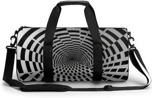 Gym Bag for Men Women Visual Illusion Duffel Bag Overnight Bag with Compartment Gym Sackpac