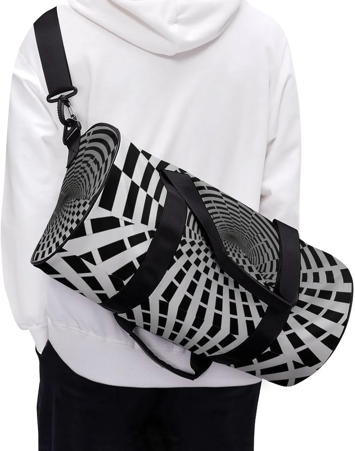 Gym Bag for Men Women Visual Illusion Duffel Bag Overnight Bag with Compartment Gym Sackpac