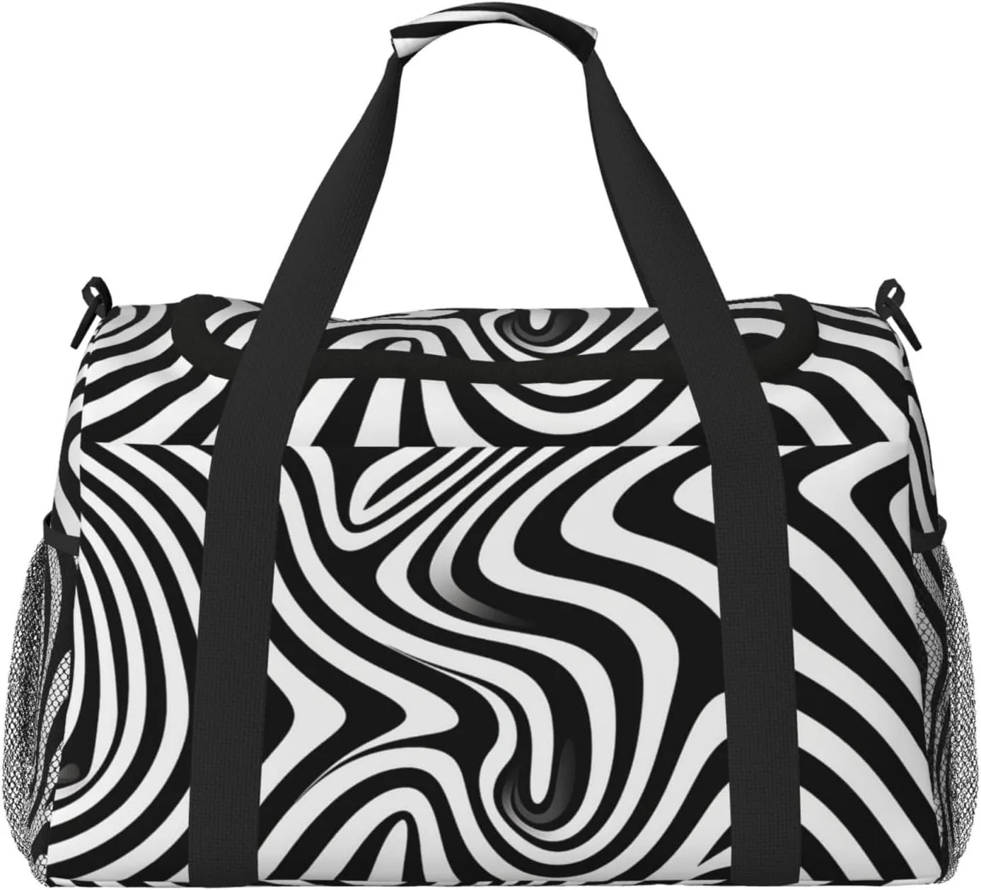 Gym Bag Whirlpool Illusion Duffel Bag for Men Women Travel Overnight Bag with Shoe Compartment Workout Bags