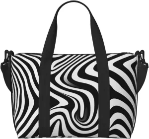 Gym Bag Whirlpool Illusion Duffel Bag for Men Women Travel Overnight Bag with Shoe Compartment Workout Bags