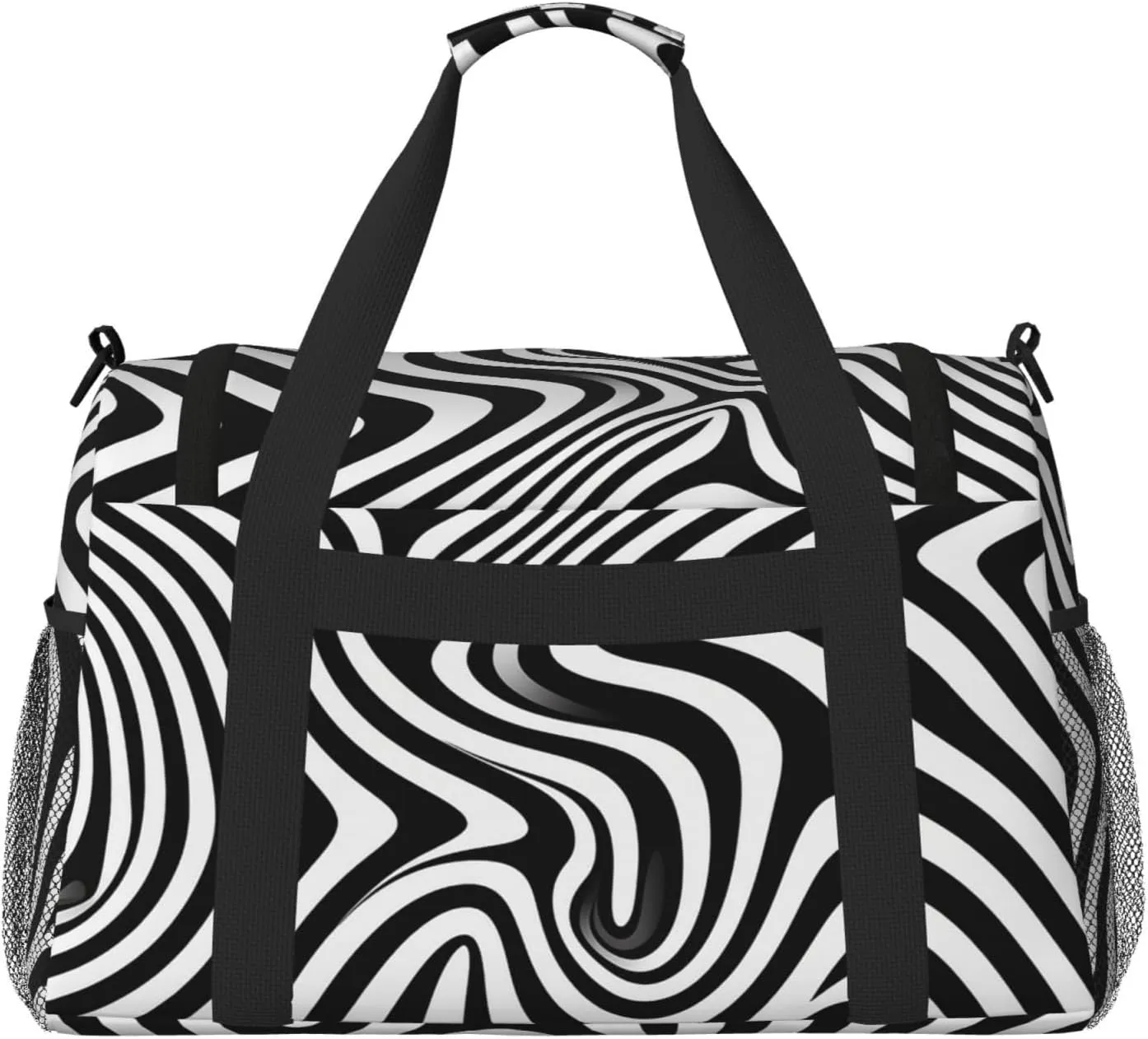 Gym Bag Whirlpool Illusion Duffel Bag for Men Women Travel Overnight Bag with Shoe Compartment Workout Bags