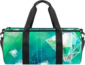 Gym Bags for Men,Travel Duffel Bags for Women,Texture Gradient Green,Workout Bag