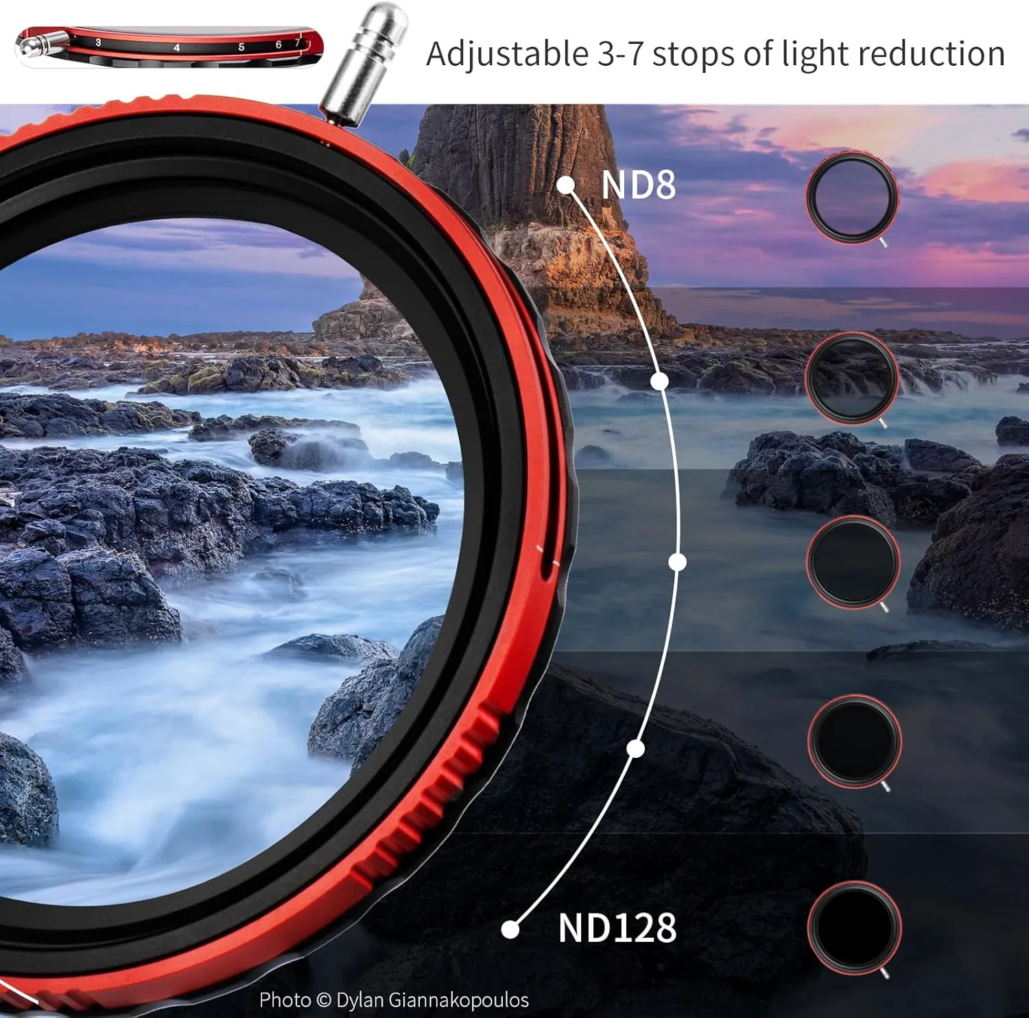 Haida 82mm Pro II Multi-Coating Circular Polarizer   Variable Neutral Density SLR Camera Lens Filter Waterproof Scratch Resistant Nano-Coating CPL   VND (2 in 1)