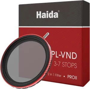 Haida 82mm Pro II Multi-Coating Circular Polarizer   Variable Neutral Density SLR Camera Lens Filter Waterproof Scratch Resistant Nano-Coating CPL   VND (2 in 1)