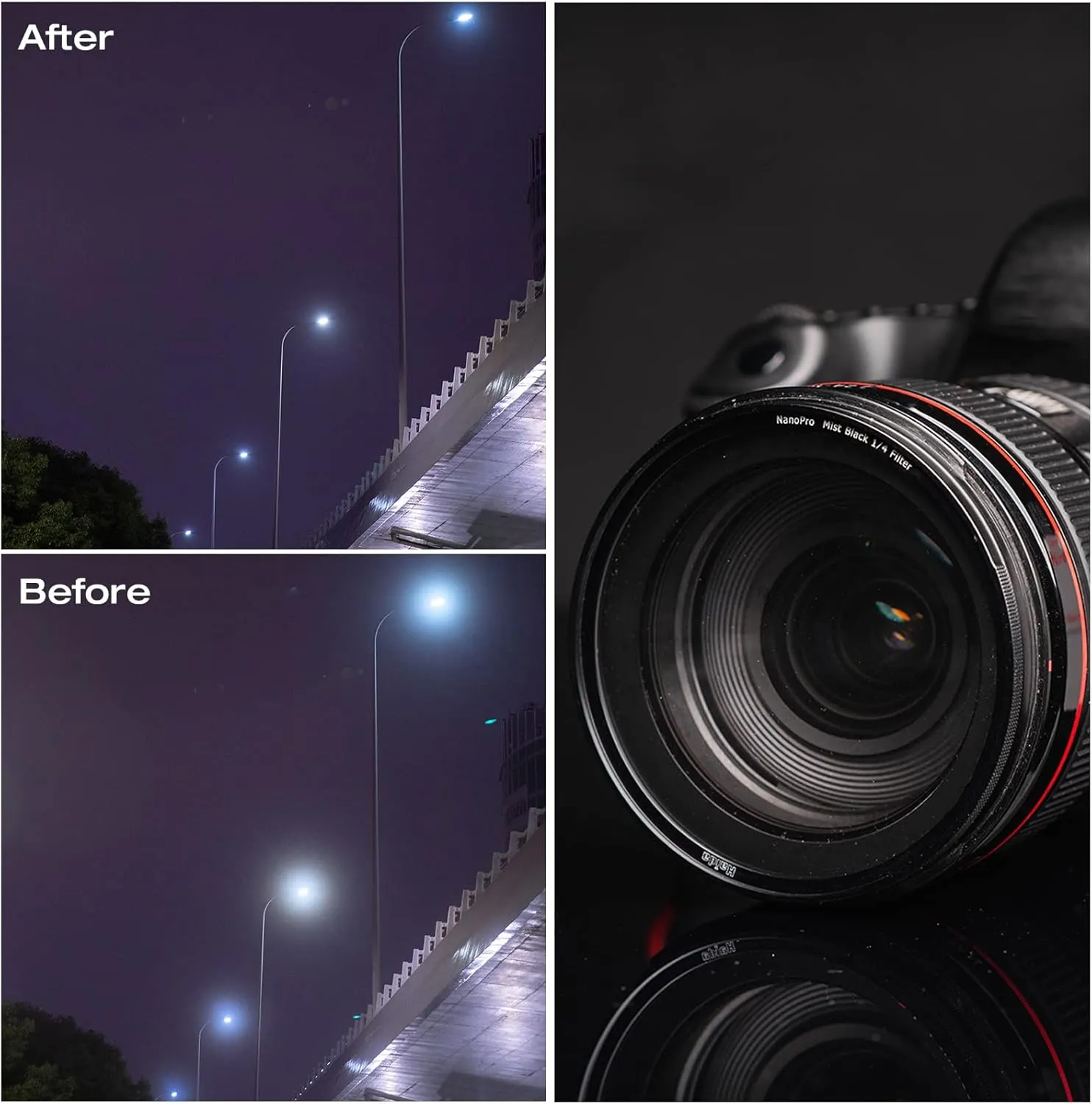 Haida NanoPro Multi-Coating Cinematic Effect Filter Mist Black 1/4 Soft Focus Optical Glass Filter Character Shooting Effect Filter 82mm
