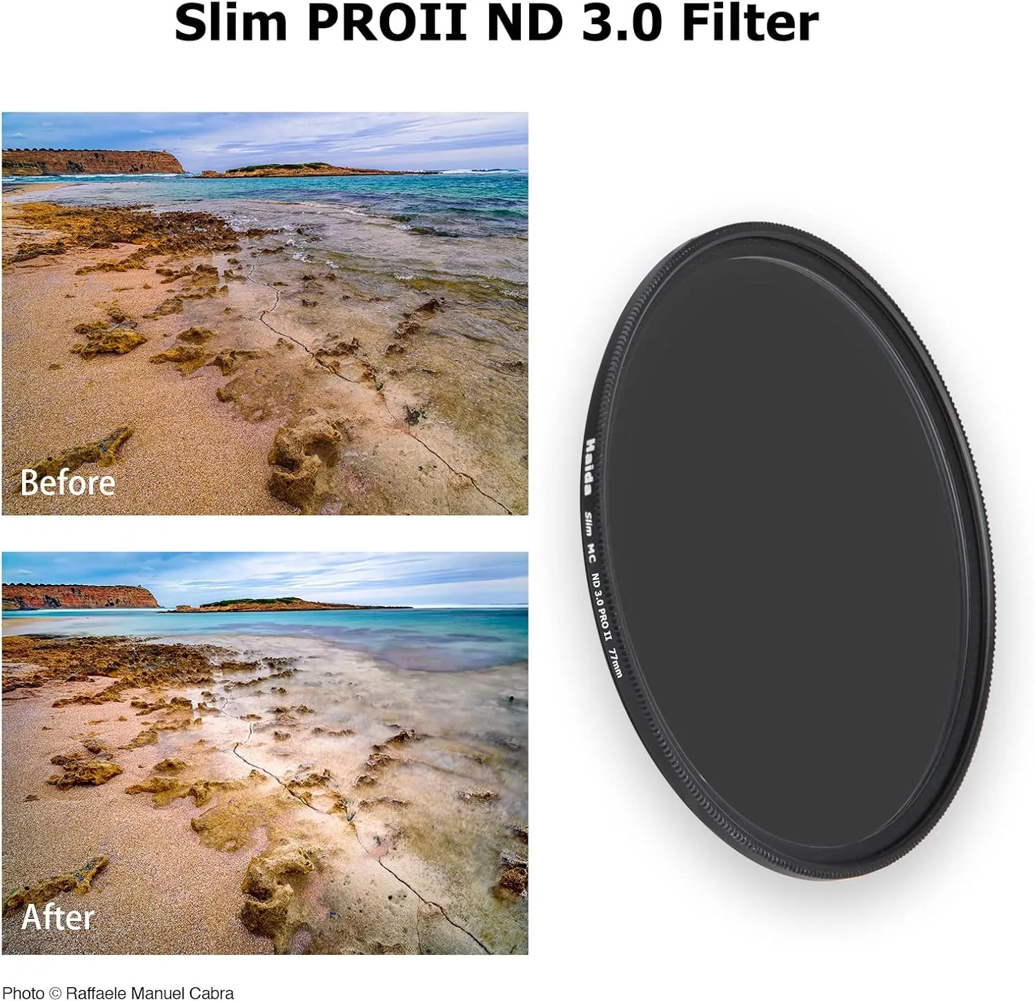 Haida ND3.0 (1000x) Filter for Camera 10-Stop Slim Pro II Optical Glass Multi-Coated Waterproof Scratch Resistant Neutral Density SLR Photographic Filter (67mm)