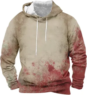 Halloween Hoodie Men Hoodie Printed Pocket Hoodie Mens Costume Hoodie Men'S Novelty Hoodies Horror Hoodies For Men'S