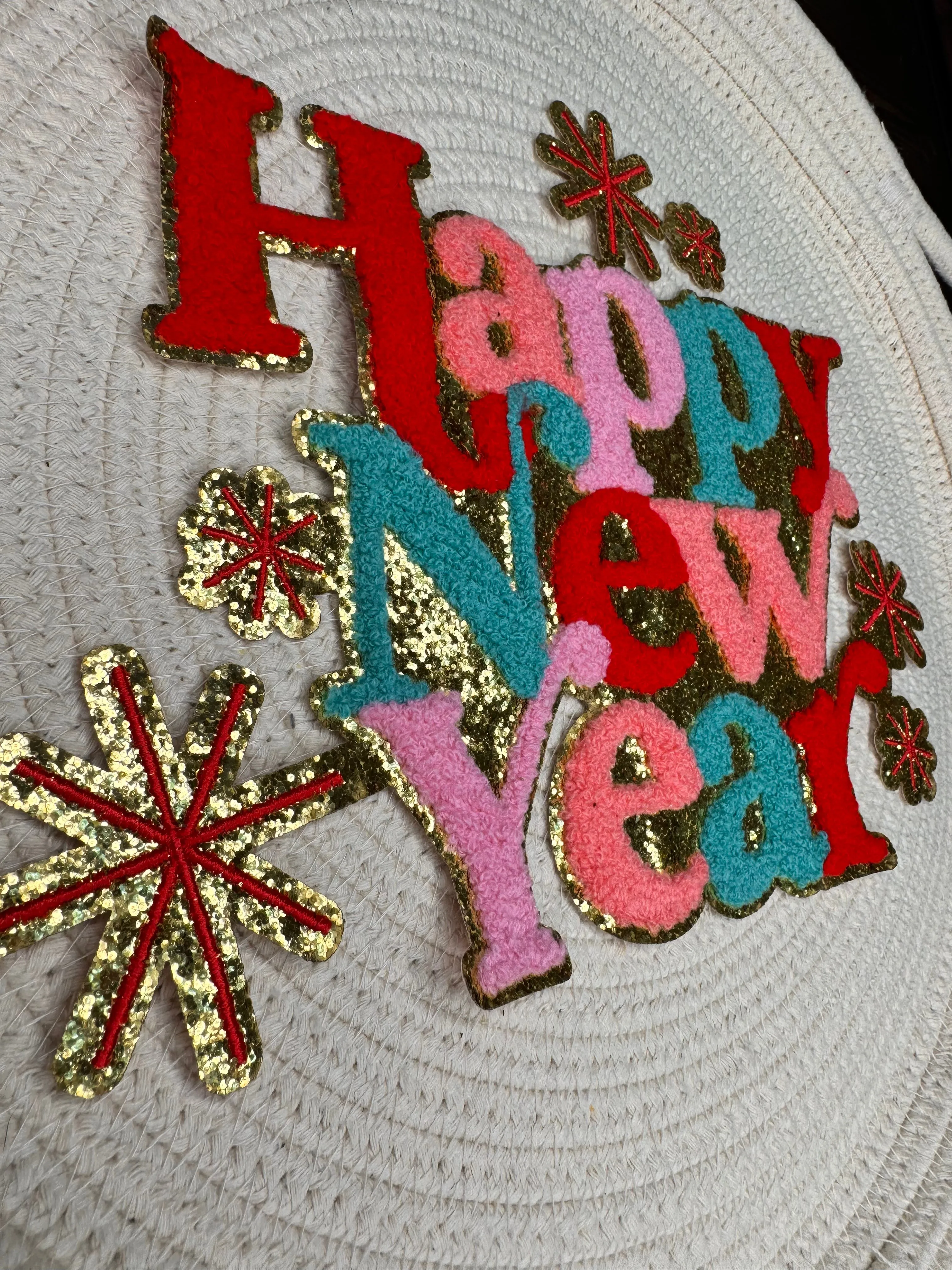 Happy New Year Chenille Patch