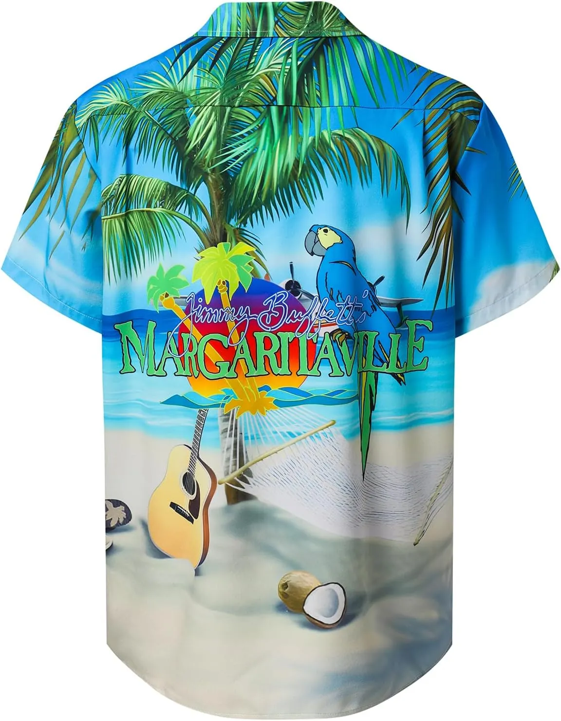 Hardaddy Men's Summer Hawaiian Shirts Funny Performence Printed Button Down Casual Bowling Shirt