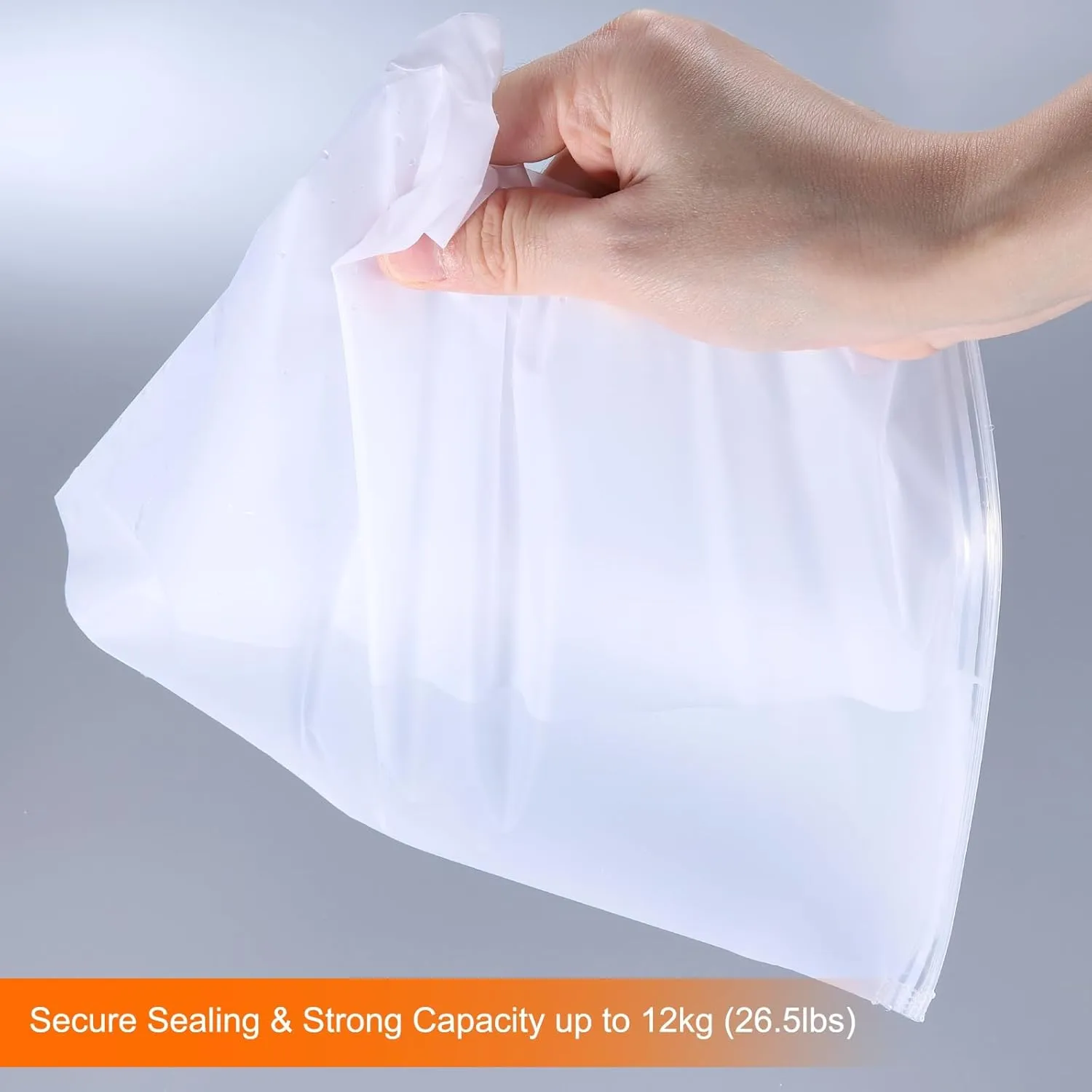 HARFINGTON 50pcs Frosted Zipper Plastic Bags for Clothing, 11.8x15.7-inch Reclosable Zip Poly Shipping Bags for Clothes, Art Prints, Brochure, Document Packaging, 5.51 Mil