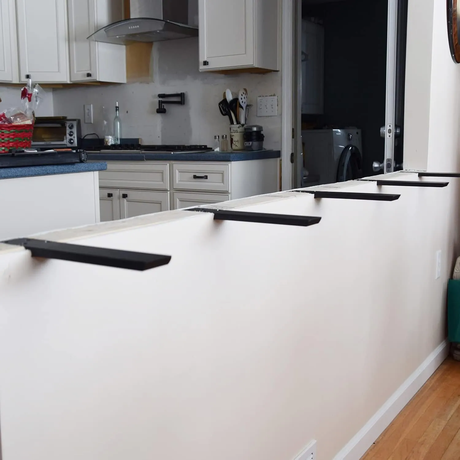 Heavy Duty Countertop Support Bracket 2 Pack - Hidden Shelf Bracket 16" x 6" x 2 1/2" Forward L Bracket Metal Corbels for Quartz/Granite/Wood/Concrete/Laminate