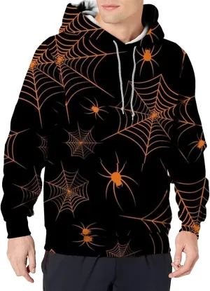 Hoodie Back Fashion Hoodie Printed Pocket Hoodie Jack Lantern Sweatshirt Horror Hoodies For Men Skeleton Skeleton