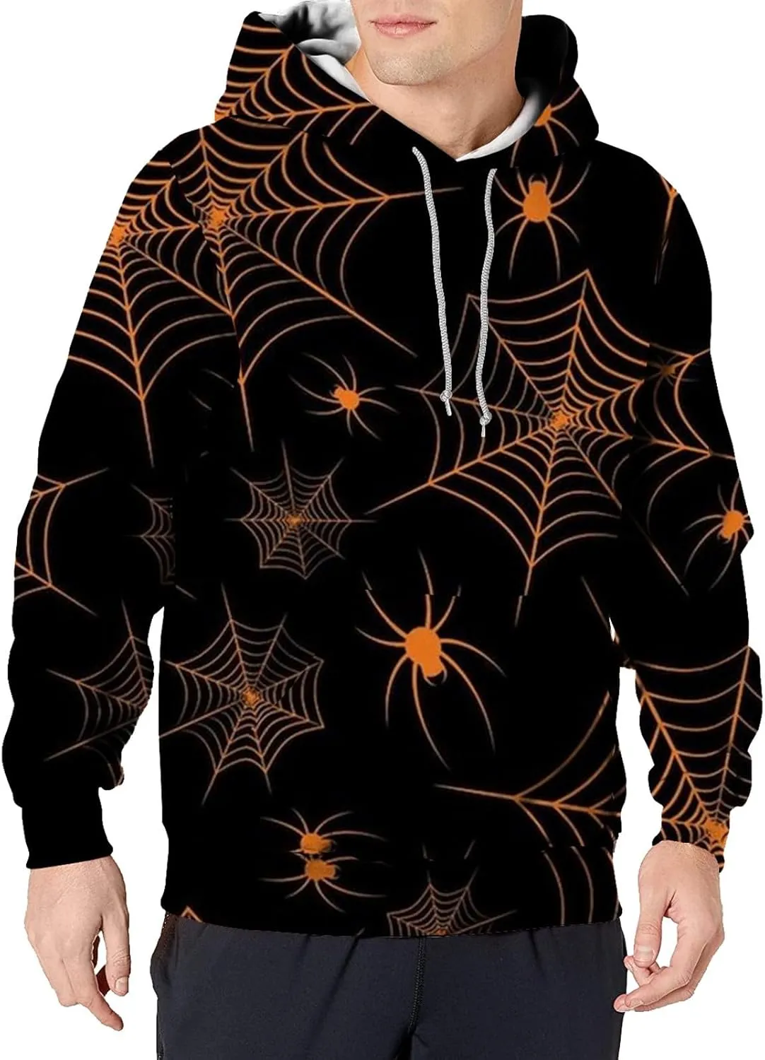Hoodie Back Fashion Hoodie Printed Pocket Hoodie Jack Lantern Sweatshirt Horror Hoodies For Men Skeleton Skeleton