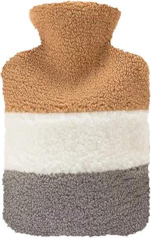 Hot Water Bottle with Soft Premium Cover, 1.5L Hot Water Bag for Menstrual Cramps, Neck and Shoulder Pain Relief, Hot and Cold Therapies, Hand Feet Warmer