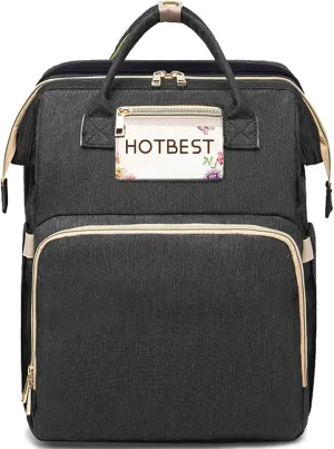 HOTBEST Diaper Bag Backpack, Black B, Large