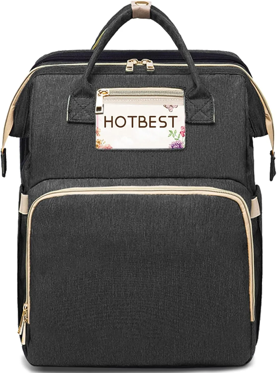 HOTBEST Diaper Bag Backpack, Black B, Large