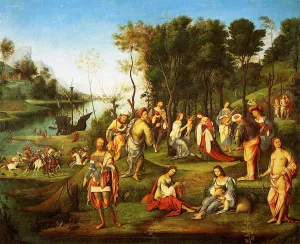 iiRTTFiRT Famous Prints Pictures Wall Print Artwork The Garden of The Peaceful Arts Lorenzo Graffiti Painting for Home Decor 60x90cm