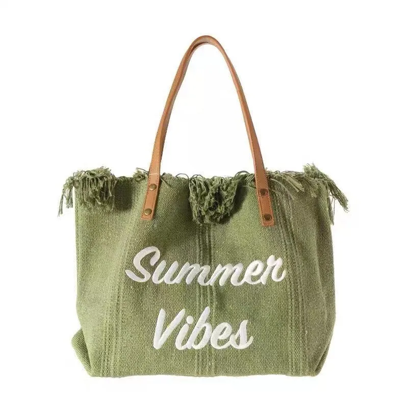 IKEARLAX 2025Large bags, large-capacity canvas tote bags, handbags, summer versatile women's bags,  new ins shoulder bags for women