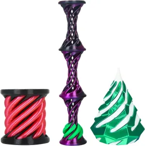 Impossible 3D Printed Toys, Cone Fidget Spiral Bouncing Ball, White Elephant Gifts, Desktop Puzzle (3pcs)