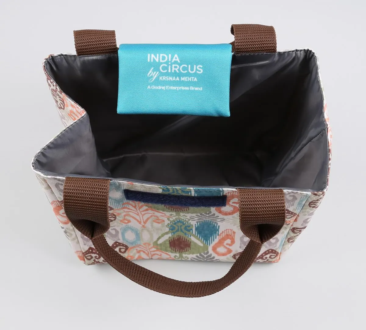 India Cicus by Krsnaa Mehta Artisans of Earth Lunch Bag for Office Women & Men | Printed Hot/Cold Tiffin Box & Bottle Travel Carry Bag | for School Picnic & School | Ideal for Gifting